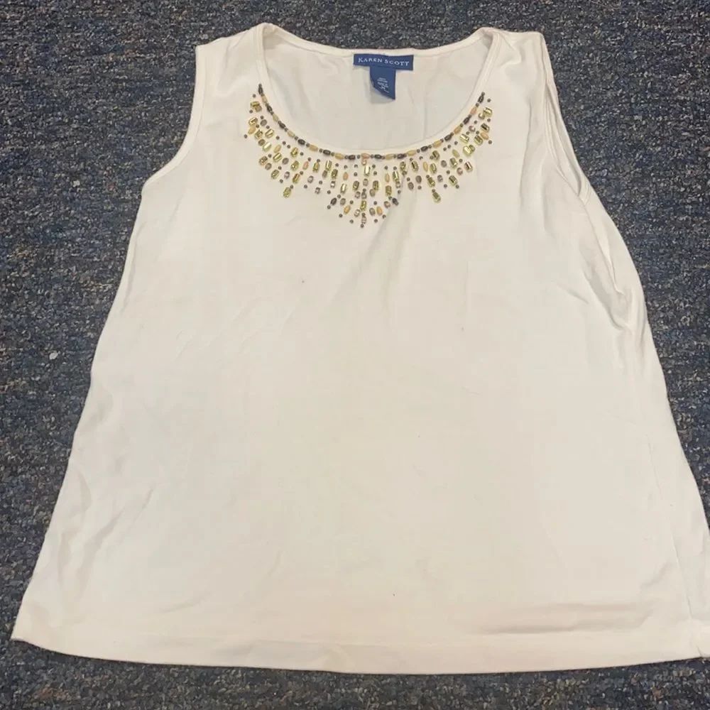 Karen Scott Bedazzled Tank Top sz. M